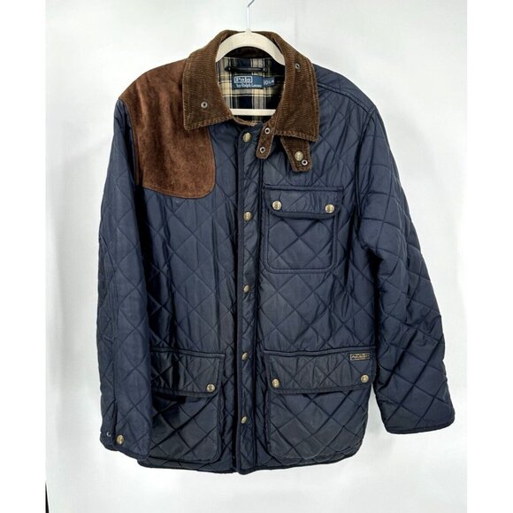 Polo Ralph Lauren Other - vintage 90s POLO RALPH LAUREN quilted barn jacket flannel lined chore blue L